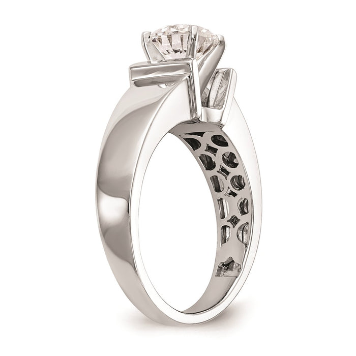 Buy Stylish 14K White Gold Engagement Ring Setting - 7.2mm Wide, Value Price!-6