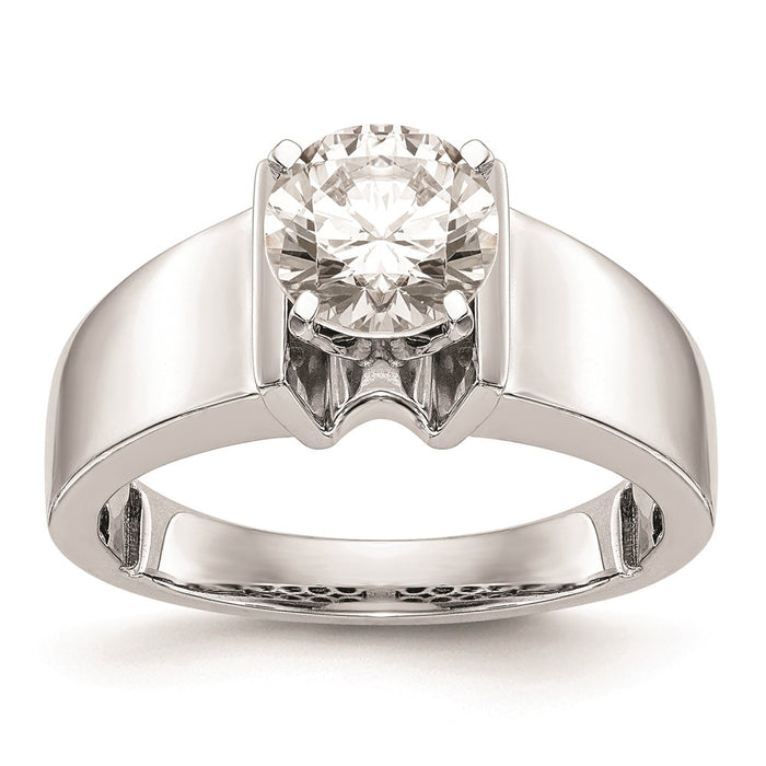 Buy Stylish 14K White Gold Engagement Ring Setting - 7.2mm Wide, Value Price!-1