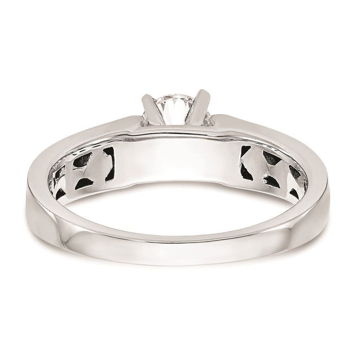 Buy 14K White Gold 4.5mm Wide Solitaire Engagement Ring Setting - Stylish Value!-5