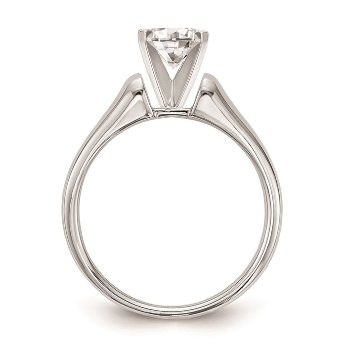 Buy 14K White Gold 4.8mm Solitaire Engagement Ring - Stylish & Affordable!-2