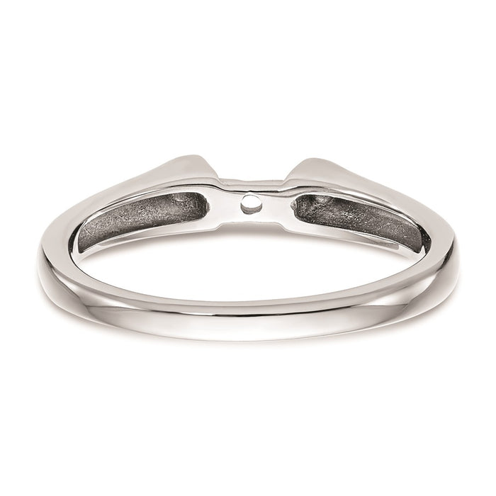 Buy Stylish 14K White Gold 3.8mm Solitaire Engagement Ring Setting-5