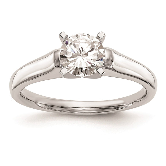 Buy Stylish 14K White Gold 3.8mm Solitaire Engagement Ring Setting-1
