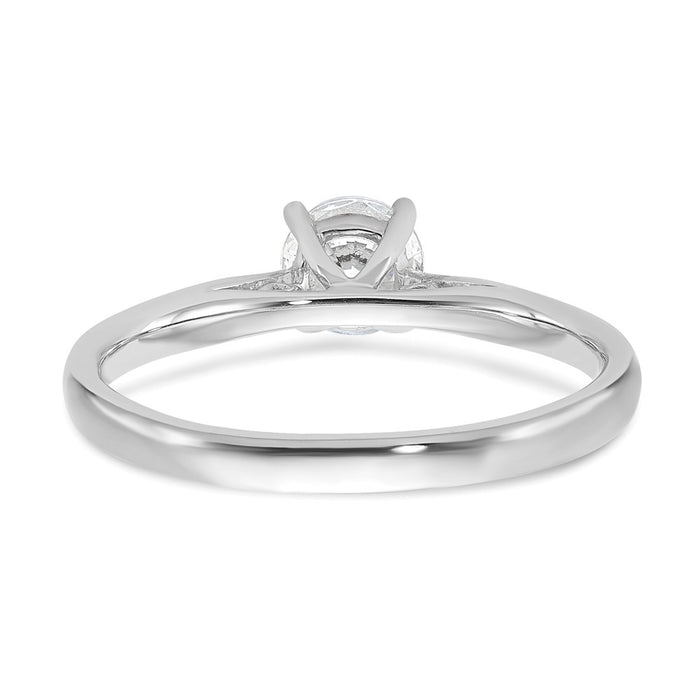 Buy Stylish 14K White Gold 5.00mm Solitaire Engagement Ring Setting-5