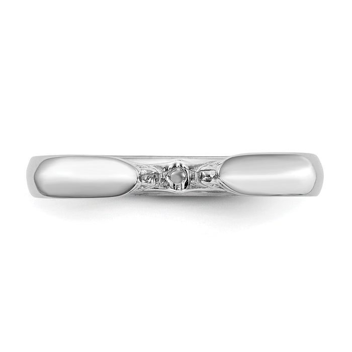 Buy 14K White Gold 3.5mm Solitaire Engagement Ring Setting - Stylish Value-4