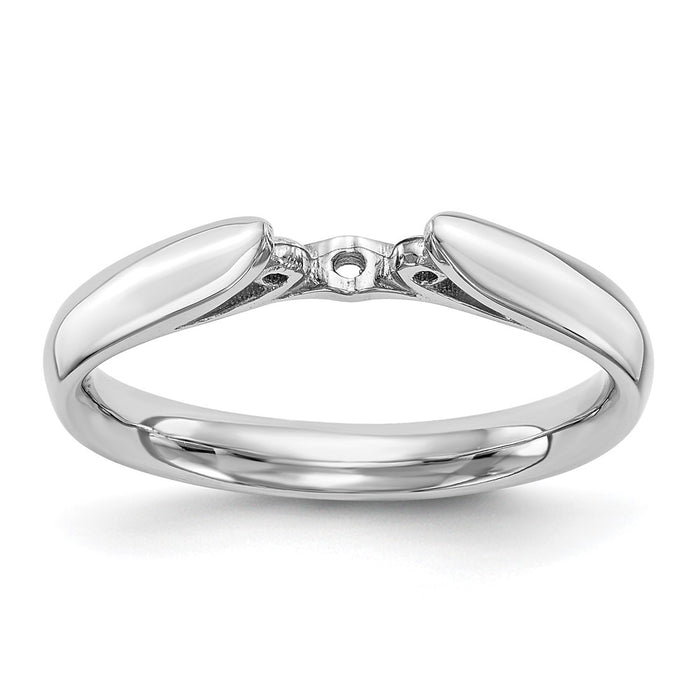 Buy 14K White Gold 3.5mm Solitaire Engagement Ring Setting - Stylish Value-7