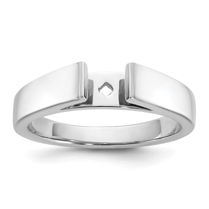 High-Quality 14K White Gold 3.8mm Solitaire Engagement Ring - Affordable Price!-1