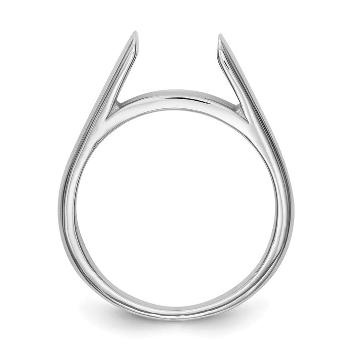 Buy Stylish 14K White Gold 6.5mm Solitaire Engagement Ring Setting-2