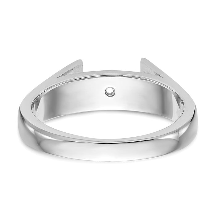 Buy Stylish 14K White Gold 6.5mm Solitaire Engagement Ring Setting-5