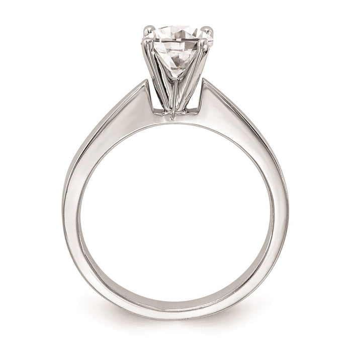 Buy Stylish 14K White Gold 4.5mm Solitaire Engagement Ring Setting-2