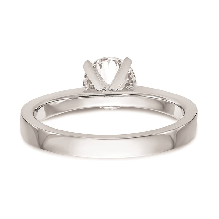 Buy Stylish 14K White Gold 4.5mm Solitaire Engagement Ring Setting-5