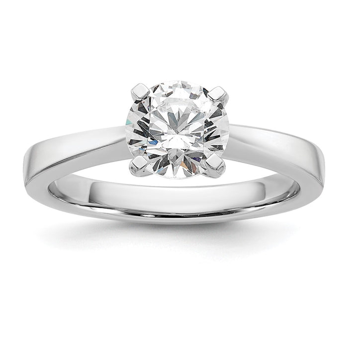 Buy Stylish 14K White Gold 4.5mm Solitaire Engagement Ring Setting-1