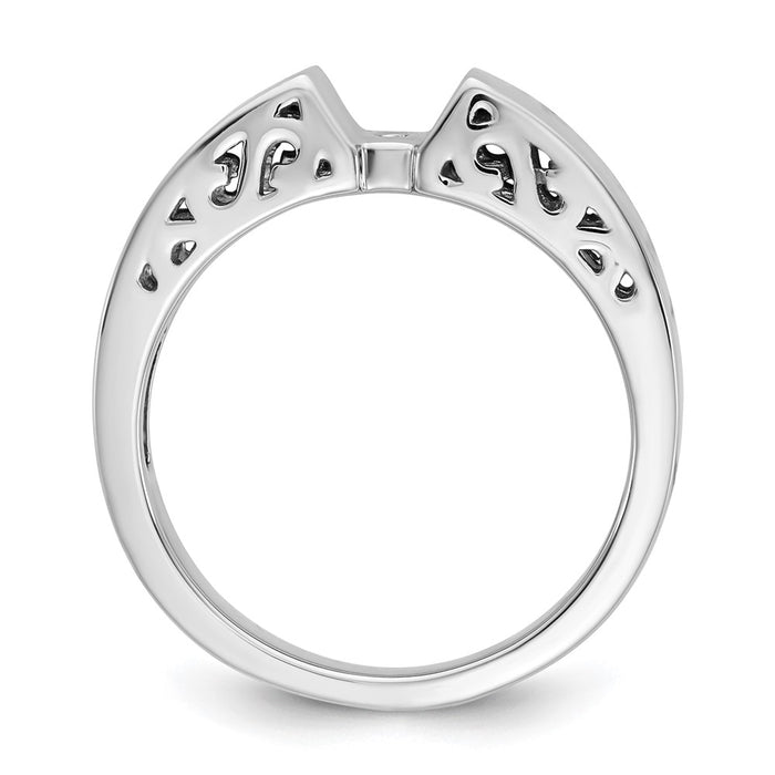 Exclusive 14K White Gold Filigree Solitaire Engagement Ring - Stylish & Affordable!-2