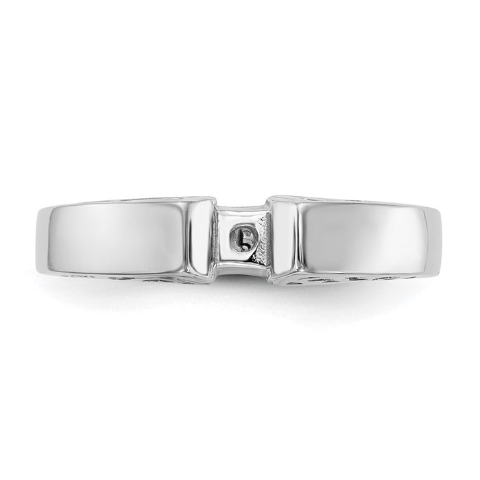 Exclusive 14K White Gold Filigree Solitaire Engagement Ring - Stylish & Affordable!-4