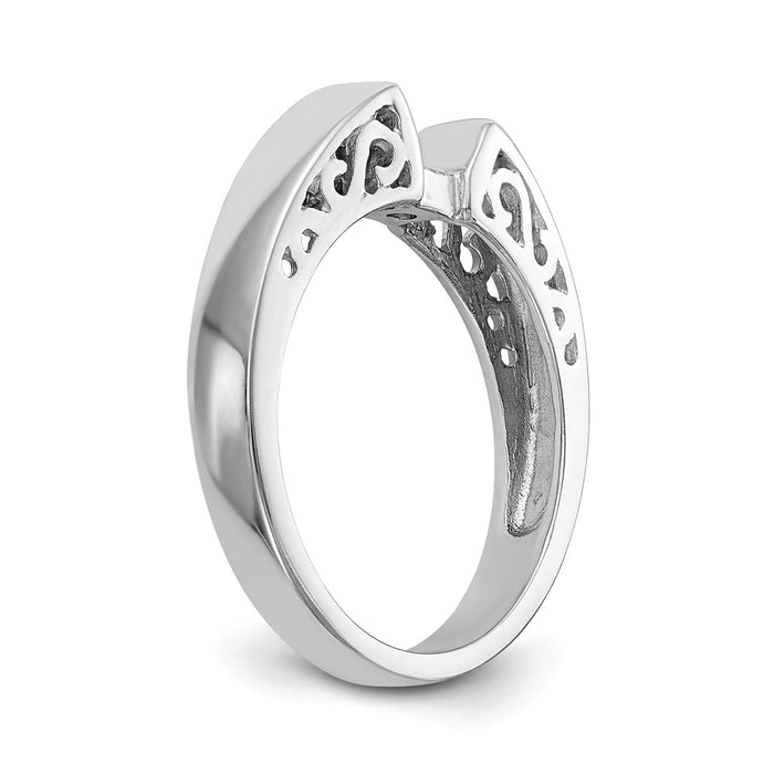 Exclusive 14K White Gold Filigree Solitaire Engagement Ring - Stylish & Affordable!-6