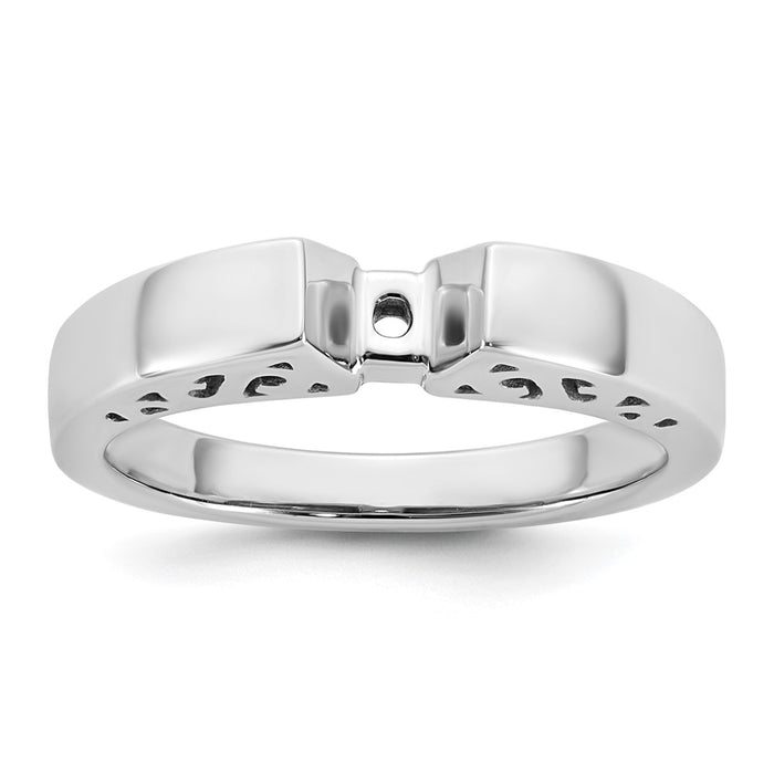 Exclusive 14K White Gold Filigree Solitaire Engagement Ring - Stylish & Affordable!-1