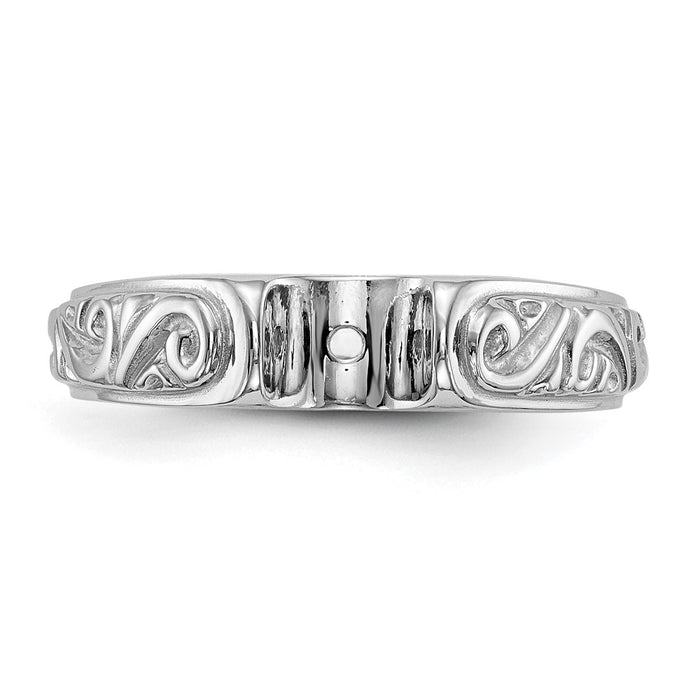 High-Quality 14K White Gold Vintage Solitaire Engagement Ring Setting - Stylish Design-4