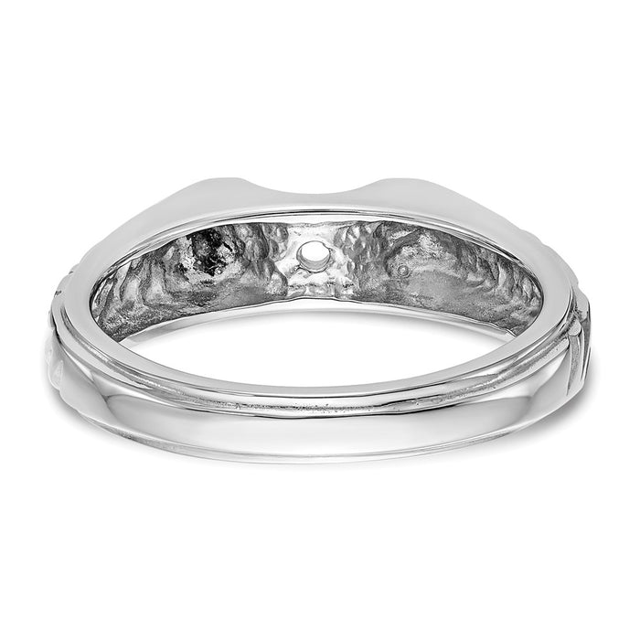 High-Quality 14K White Gold Vintage Solitaire Engagement Ring Setting - Stylish Design-5