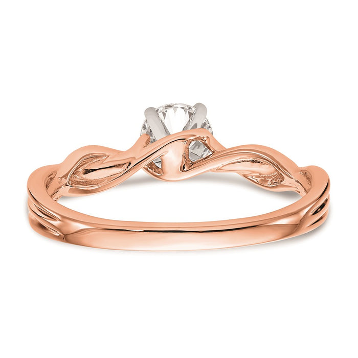 Buy 14K Rose Gold Twist Engagement Ring Setting - Stylish & Affordable Elegance-5