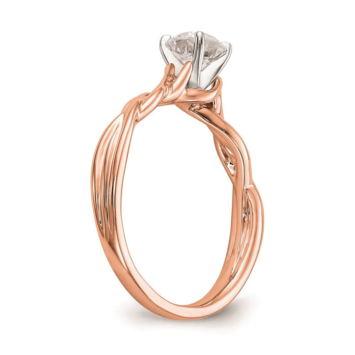Buy 14K Rose Gold Twist Engagement Ring Setting - Stylish & Affordable Elegance-6