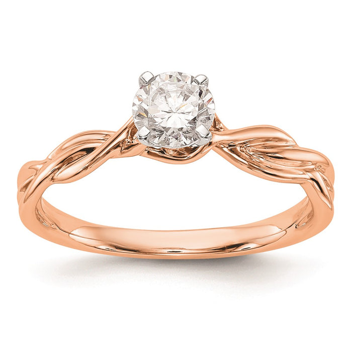 Buy 14K Rose Gold Twist Engagement Ring Setting - Stylish & Affordable Elegance-1
