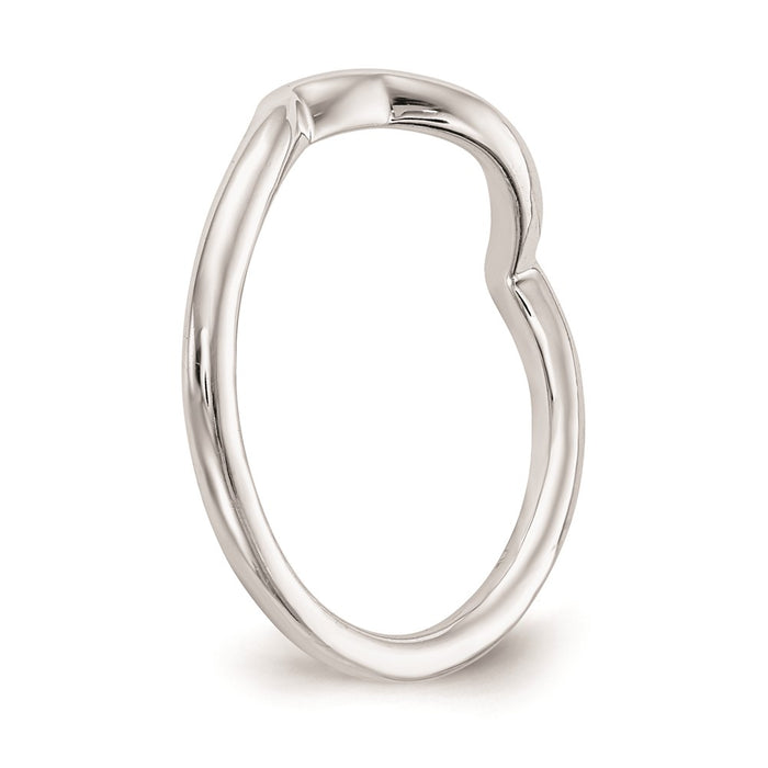 High-Quality 14K White Gold Sleek Polished Contour Wedding Ring - Stylish Value-6