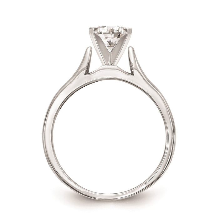 Buy 14K White Gold 2.5mm Wide Solitaire Engagement Ring Setting - Stylish Value!-2
