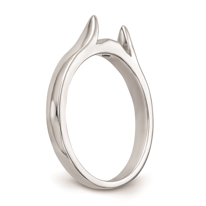 Buy 14K White Gold 2.5mm Wide Solitaire Engagement Ring Setting - Stylish Value!-6