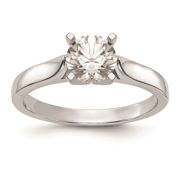 Buy 14K White Gold 2.5mm Wide Solitaire Engagement Ring Setting - Stylish Value!-1