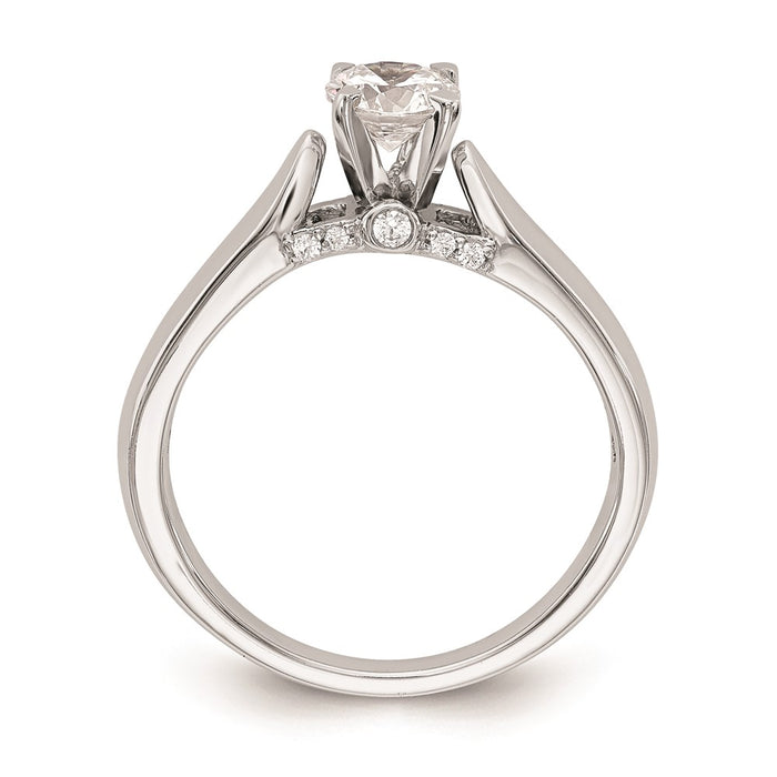Buy 14K White Gold Peg-Set Engagement Ring Setting | Stylish & Affordable Price-2