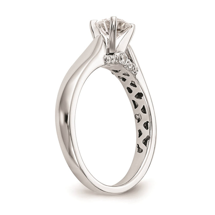 Buy 14K White Gold Peg-Set Engagement Ring Setting | Stylish & Affordable Price-6