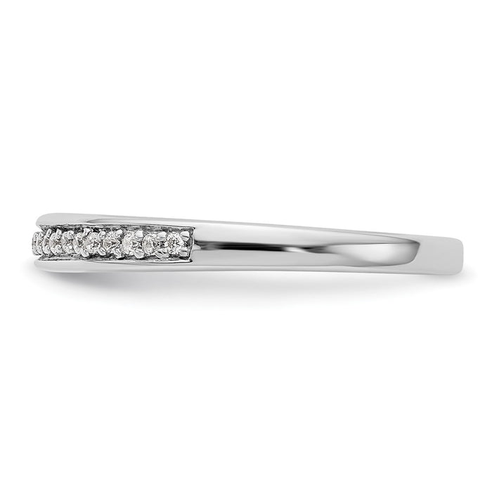 Exclusive 14K White Gold Wedding Band Set - 1/8 Carat Diamond, Affordable Price-3
