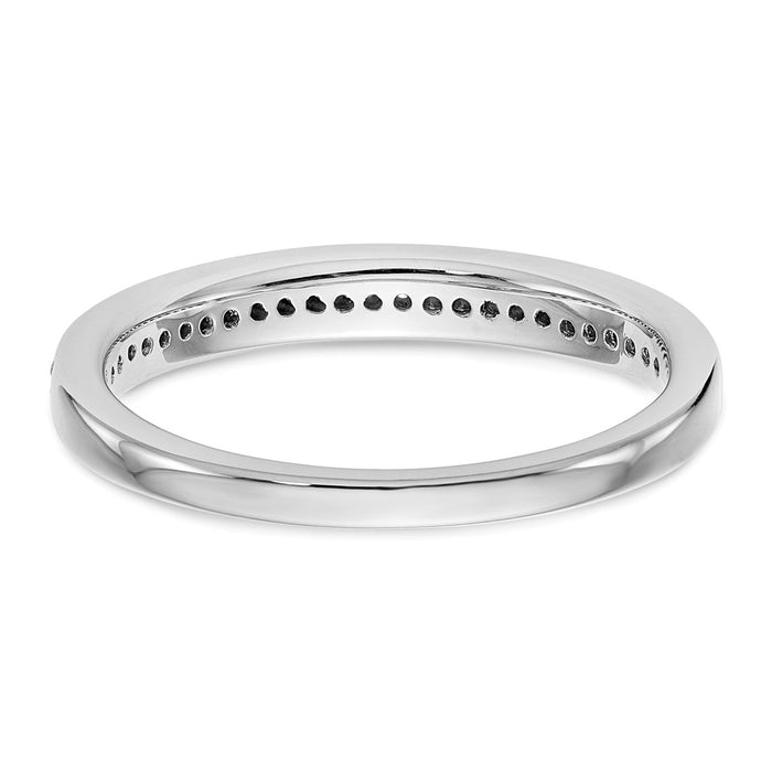 Exclusive 14K White Gold Wedding Band Set - 1/8 Carat Diamond, Affordable Price-5