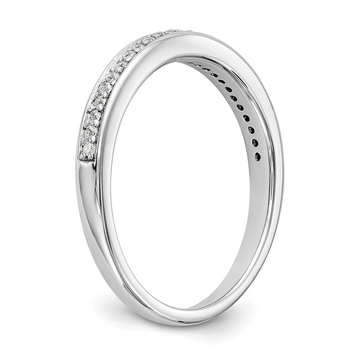 Exclusive 14K White Gold Wedding Band Set - 1/8 Carat Diamond, Affordable Price-6