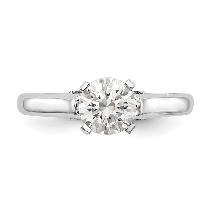 Buy Exclusive 14K White Gold Semi-Mount Engagement Ring with 1/10 Carat Diamond-4