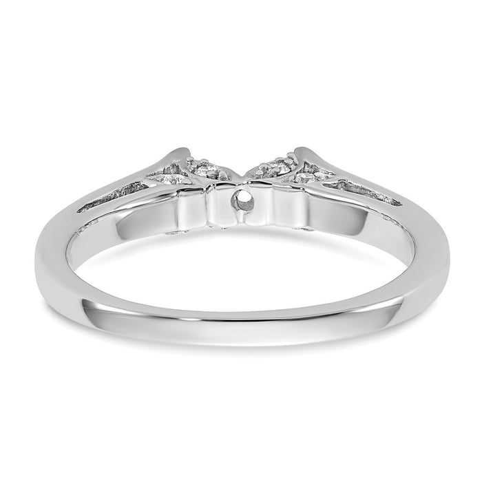 Buy Exclusive 14K White Gold Semi-Mount Engagement Ring with 1/10 Carat Diamond-5