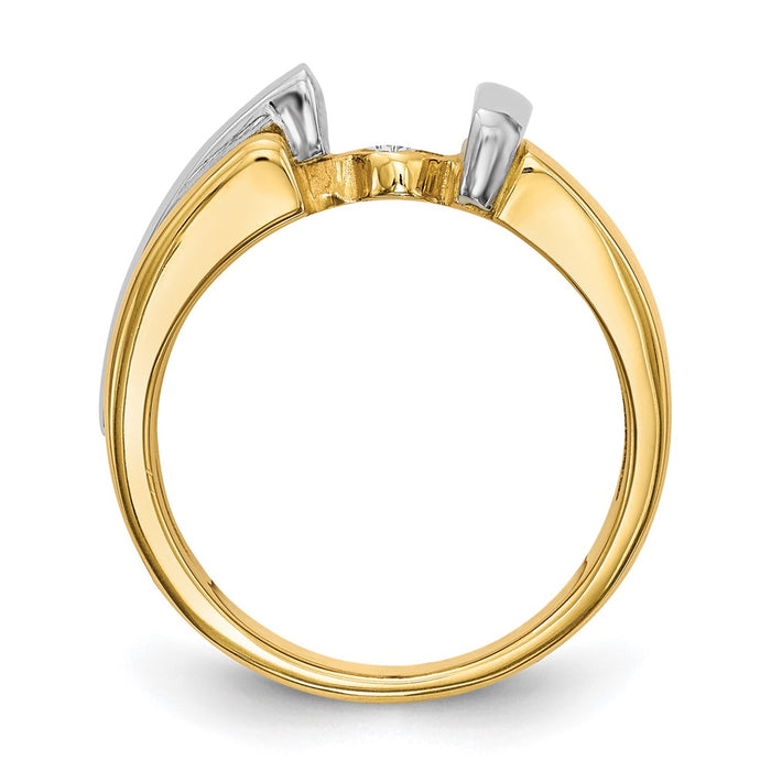 Buy Exclusive 14K Two-Tone Solitaire Engagement Ring Setting | Stylish Design-2