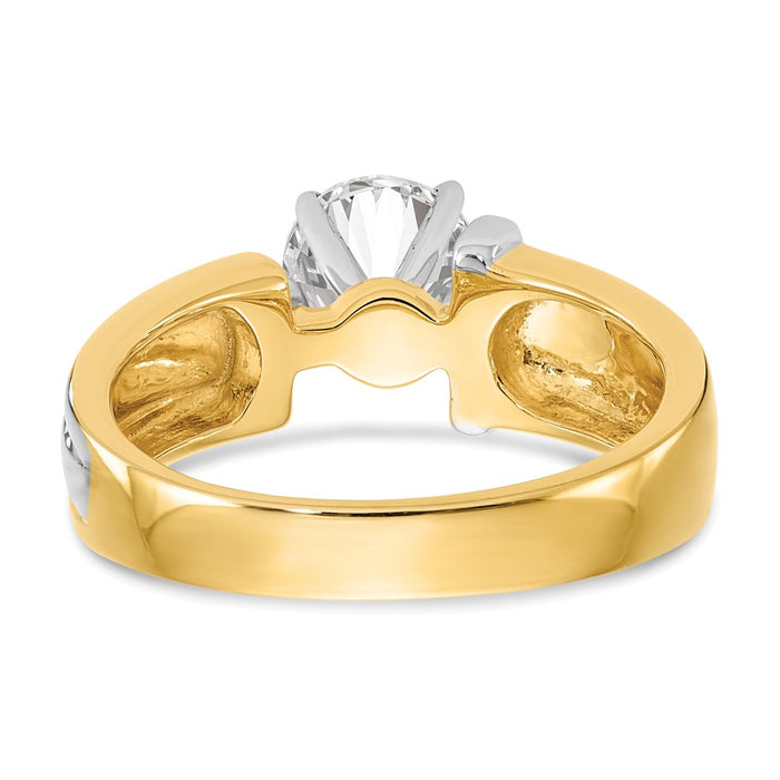 Buy Exclusive 14K Two-Tone Solitaire Engagement Ring Setting | Stylish Design-5