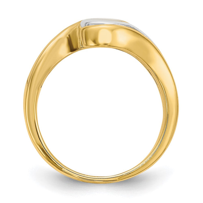 Buy Exclusive 14K Two-Tone Bypass Solitaire Engagement Ring - Stylish Design-2