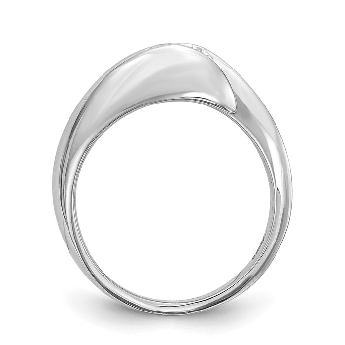 Buy Stylish 14K White Gold Half-Bezel Bypass Engagement Ring for 1/2 Carat-2