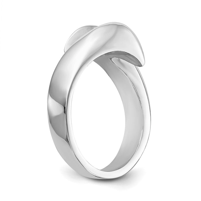 Buy Stylish 14K White Gold Half-Bezel Bypass Engagement Ring for 1/2 Carat-6