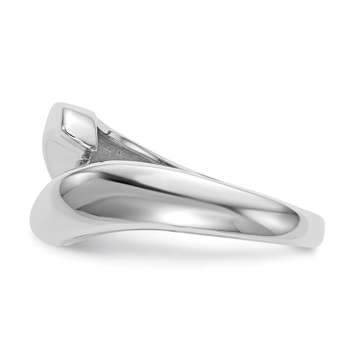 Buy Exclusive 14K White Gold Bypass Solitaire Engagement Ring - Stylish Value!-3