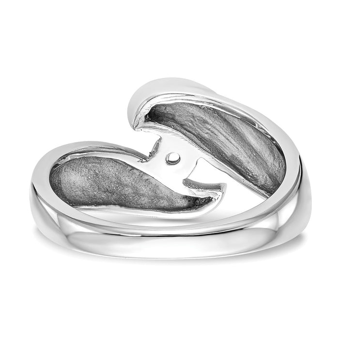 Buy Exclusive 14K White Gold Bypass Solitaire Engagement Ring - Stylish Value!-5