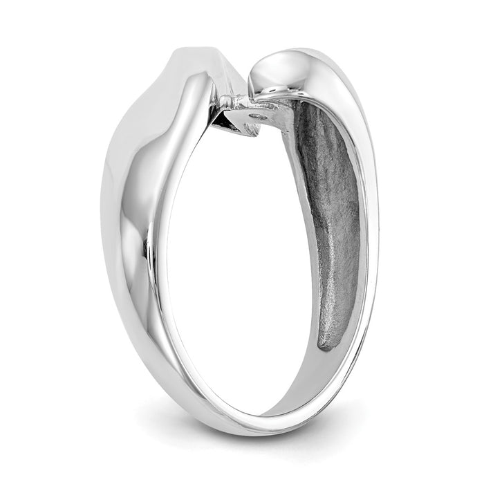 Buy Exclusive 14K White Gold Bypass Solitaire Engagement Ring - Stylish Value!-6