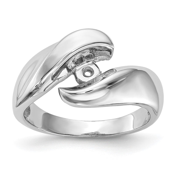 Buy Exclusive 14K White Gold Bypass Solitaire Engagement Ring - Stylish Value!-7