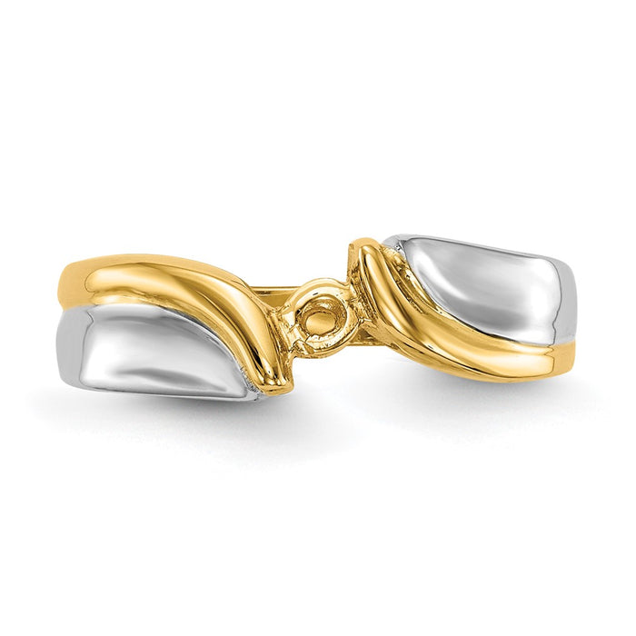 Buy Stylish 14K Two-Tone Bypass Engagement Ring Mounting - Exclusive Design-4