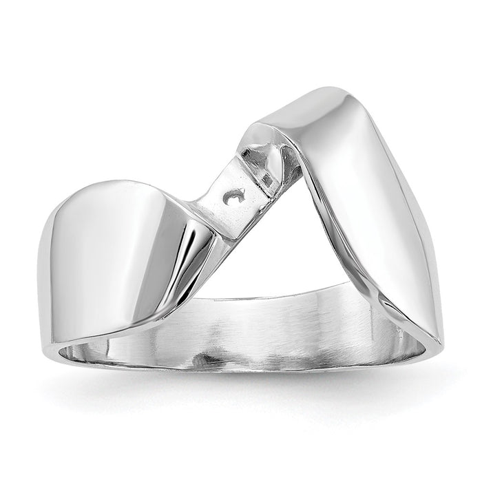 Buy Exclusive 14K White Gold Bypass Engagement Ring - Affordable Luxury Setting-1