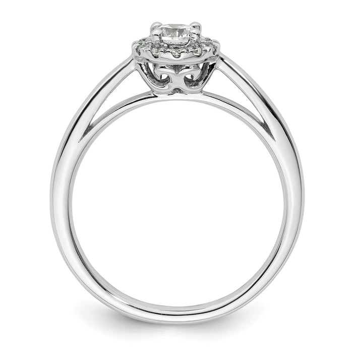Buy Exclusive 14K White Gold Halo Semi-Mount Engagement Ring, 1/4 Carat-2