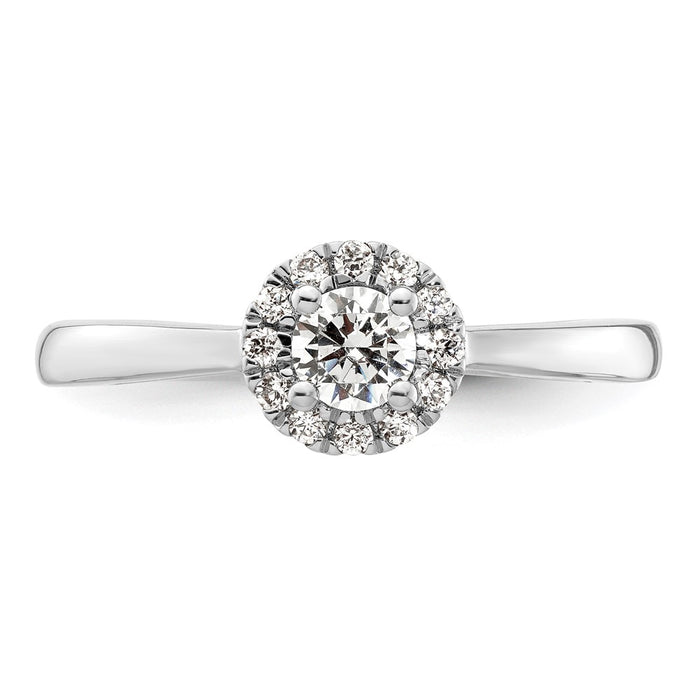Buy Exclusive 14K White Gold Halo Semi-Mount Engagement Ring, 1/4 Carat-4