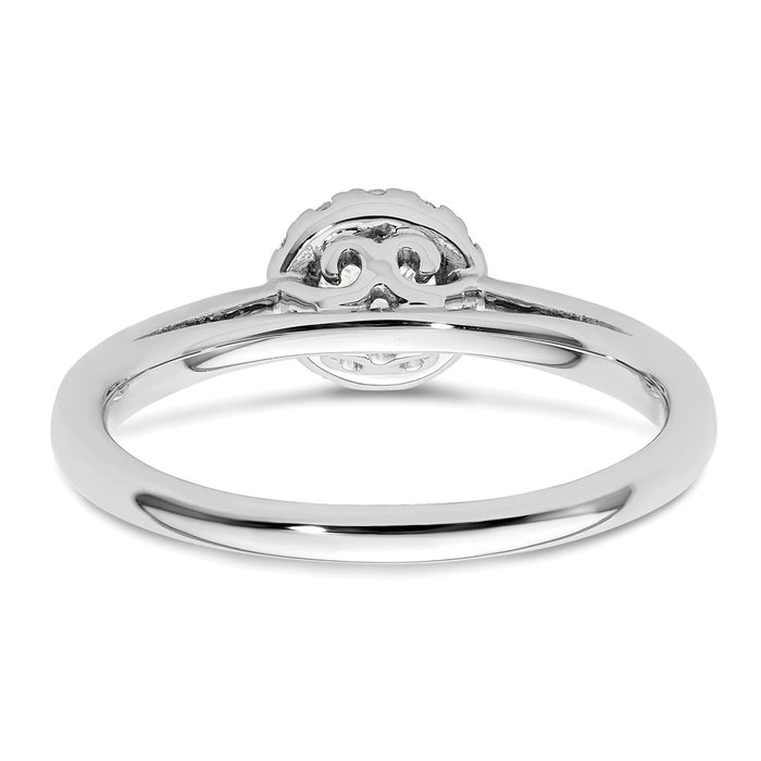 Buy Exclusive 14K White Gold Halo Semi-Mount Engagement Ring, 1/4 Carat-5