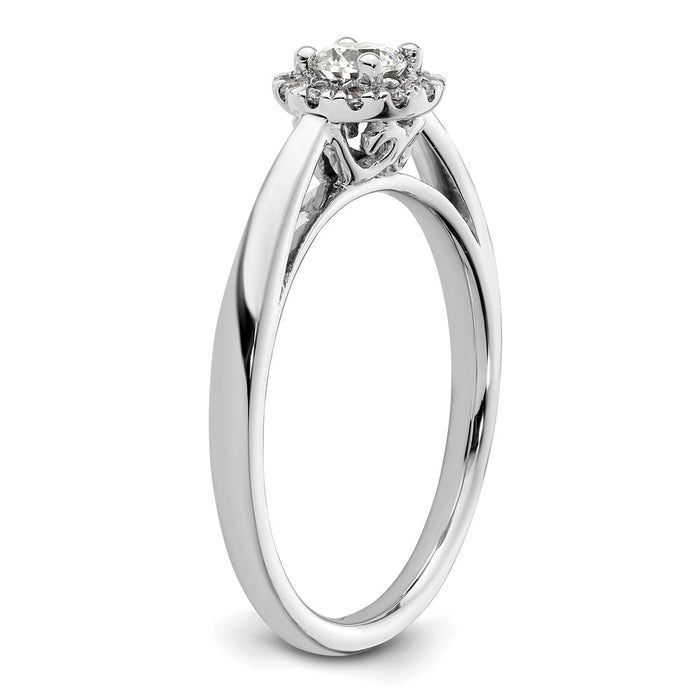Buy Exclusive 14K White Gold Halo Semi-Mount Engagement Ring, 1/4 Carat-6